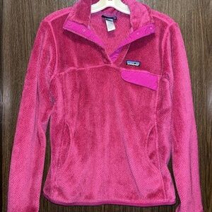 Patagonia Women's Polartec Re-Tool Snap-T Fleece Pullover. Berry Pink! Sz: M!
